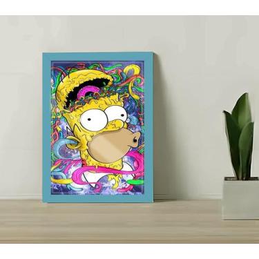 Imagem de Quadro Decorativo Homer Simpson Drop C Moldura e Vidro 33x25 - Genéric