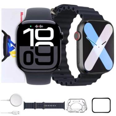 Imagem de CP - Smartwatch  S10 Pro + Pulseira Ocean - 01Smart, Preto