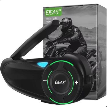 Imagem de Intercomunicador Ejeas Q8 Fone Bluetooth Moto Capacete Conecta Até 6 1