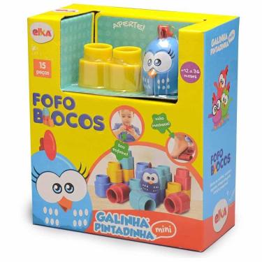 Imagem de Blocos de Montar - Fofo Blocos - Galinha Pintadinha Mini - 15 Peças - Elka