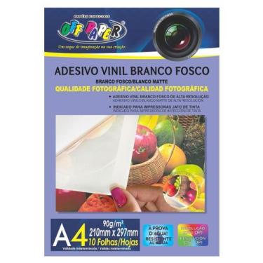 Imagem de Adesivo Vinil Fosco Branco A4 90g 10 Fls - Off Paper