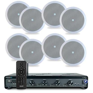 Imagem de Kit Som Ambiente Jbl Bluetooth Usb Sd Amplificador Slim 4500 Optical C