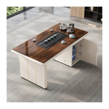 Imagem de Mesa de Chá Mesa de centro de madeira, mesa de chá Kung Fu, sala de estar, escritório, mesa de chá, mesa de centro com chaleira Mesa Lateral