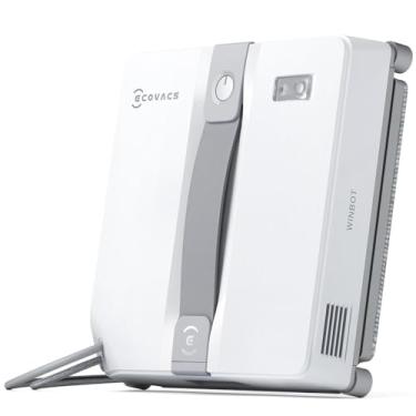 Imagem de ECOVACS WINBOT Mini robô de limpeza de janelas – design compacto, bicos duplos com spray ultrassônico, sistema de proteção de 9 estágios, planejamento inteligente de caminho, 3 modos de limpeza