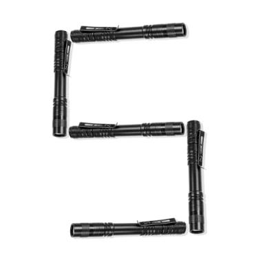 Imagem de Lanterna com caneta LED, mini lanternas à prova d'água, lanterna de bolso com clipe, lanternas pequenas de 1000 lúmens para inspeção, trabalho, emergência, bateria não incluída (pacote com 5)