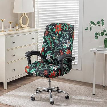 Imagem de BSYMDH Capa de cadeira de computador impressa elástica para cadeira de escritório durável com zíper elástico capa para cadeira de mesa de computador capa de cadeira de jogos universal capa de cadeira