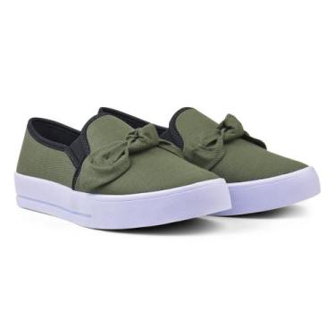 Imagem de Tênis Feminino Slip On Confortável Mule Casual Iate Confortável Dia a 