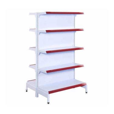 Imagem de Gôndola Prateleira Supermercado 5 Níveis 40x30 New Plus 1,70m Central Inicial Vermelho - Sa Gôndolas