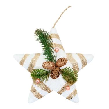 Imagem de Enfeite árvore Natal Pendente Natalino Estrela De Natal 28cm