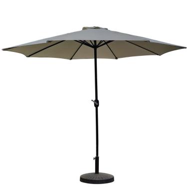 Imagem de Ombrelone Central Bali Rivatti 270 Cm Em Alumínio Com Base Hdpe E Capa Em Poliéster Marfim