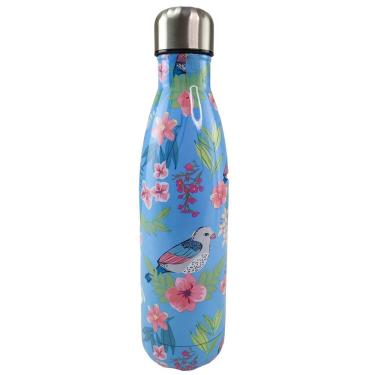 Imagem de Garrafa Termica 500ml Inox Estampa Flores Passaros Floral Jardim Florido Conserva Agua Bebida