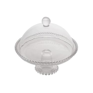 Imagem de Porta Bolo Torta Com Tampa Cristal Pearl Wolff 20cm
