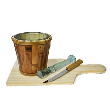Imagem de Kit Caipirinha Bambu 4pcs Lemis
