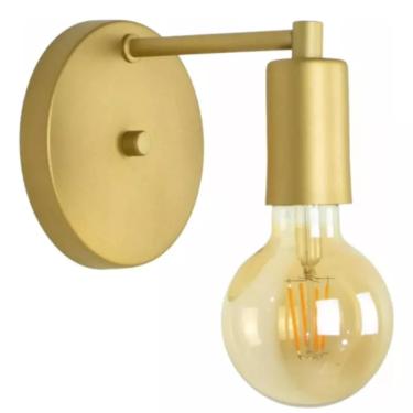 Imagem de Luminária Arandela Parede Cama Mesa Quarto Moderna Alumínio Ouro