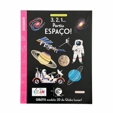 Imagem de Montar e Aprender: 3,2,1... Partiu Espaço! - Com Modelo 3D do Globo Lunar!