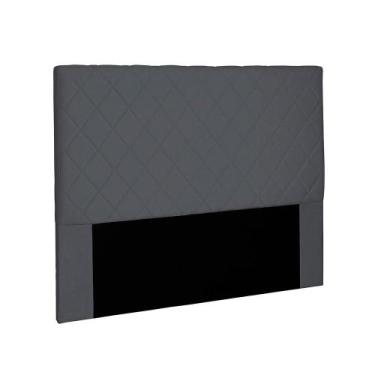 Imagem de Cabeceira Dubai Para Cama Box Solteiro 90cm Suede - D'Rossi Cinza - DR