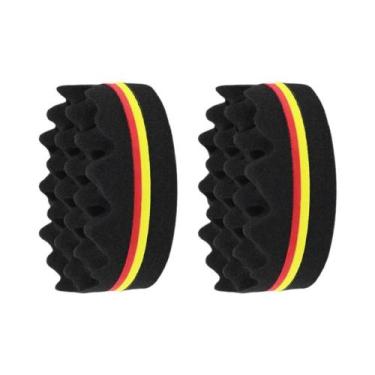 Imagem de Escova De Cabelo Afro Curl Magic Twist Dupla Face Com Esponja De Furos