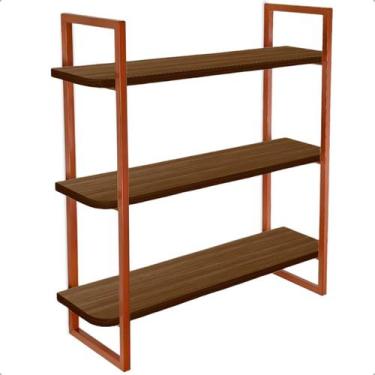 Imagem de Prateleira Tripla Nicho Alba Modelo Industrial Decoração Casa 60x15 - 