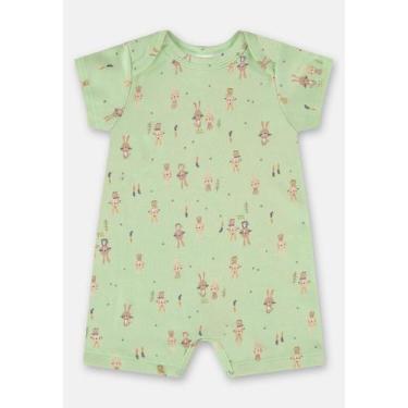 Imagem de Macaquinho Essentials para Bebê Menino em Suedine Up Baby, Verde, RN