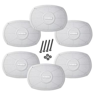 Imagem de Kit 06 Tela Alto Falante 6x9 Polegadas Com Parafusos Branca - PERMAK