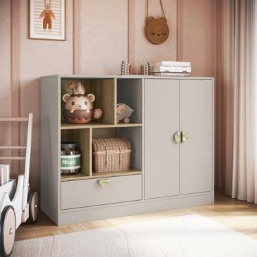 Imagem de Cômoda para Quarto Infantil com Nichos Lille - Art in Móveis