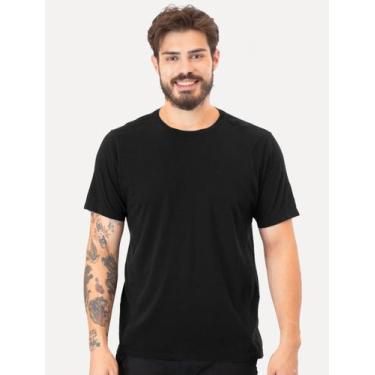 Imagem de Camiseta Ellus Masculina Cotton Fine Classic Logo Preta, M/M