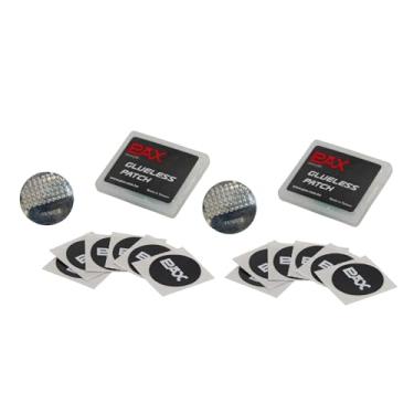 Imagem de PAX [14 peças de kit de reparo de perfuração de pneu de bicicleta sem cola, 12 adesivos autoadesivos e 2 interruptores no total para reparo de tubo interno de bicicleta, remendos rápidos e fáceis para mountain road bike.