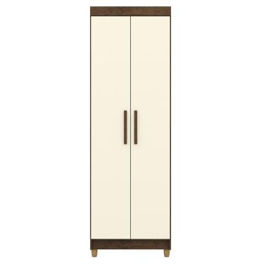 Imagem de Armario Multiuso 2 Portas 60 cm LIN 10045 Imbuia Champanhe VLR