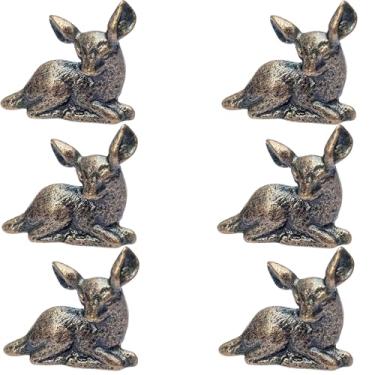 Imagem de Puxadores de gaveta retrô vintage maçanetas de cômoda antigas sólidas ferragens de armário de furo único puxador em forma de veado ferragens decorativas premium para portas para armários e gavetas (5