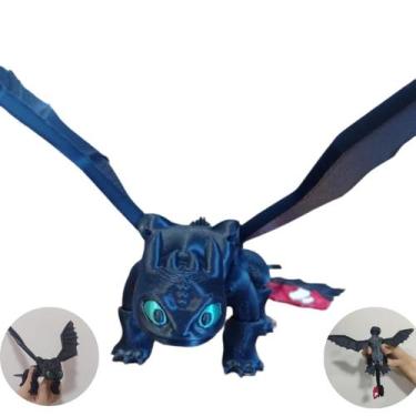 Imagem de Brinquedo Dragão Banguela Fúria da Noite Articulado 3D Presente Infant