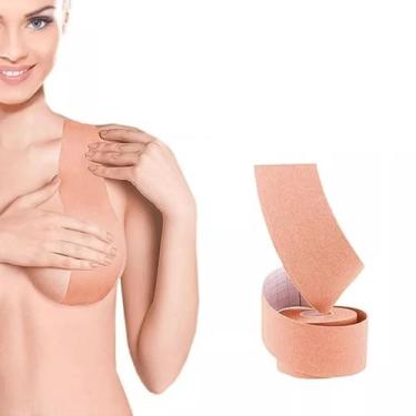 Imagem de Levanta Seios Fita Sutiã Peito Adesivo Discreto Boob Tape Up