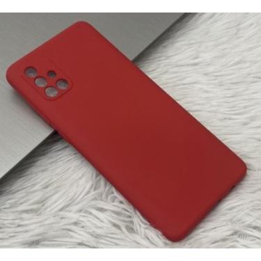 Imagem de Case Capa Capinha A71/A72 Samsung Galaxy Silicone Aveludado Proteção d