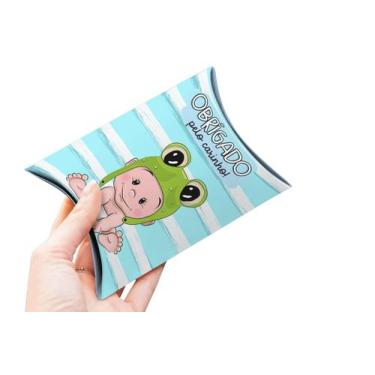 Imagem de 10 Caixinha Bebe Fofo Maternidade Chá Rifa - Menino Sapo - Kibunitinho