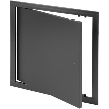 Imagem de Vent Systems Capa de parede de plástico antracite de 30,5 cm x 30,5 cm - Painel de acesso ao encanamento para drywall - Porta espacial de rastejamento - Painel de acesso ao teto - Capa de painel