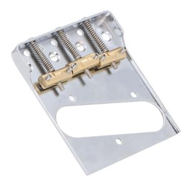 Imagem de RiToEasysports Ponte de Telecaster Guitar, 3 Brass 54mm Espaçamento de Cordas Saddles Peças de Substituição de Guitarra Elétrica Bridge