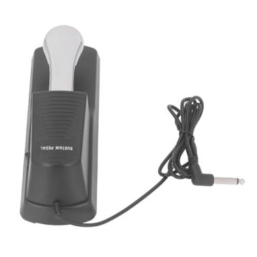 Imagem de Naroote Sustain Pedal for Teckboard, Alta Compatibilidade, Entrada de Tomada de 6,35 Mm, Pedal de Sustentação Não -deslizante, Portátil Com Fio de 1,5 M para Desempenho (com casca listrada)