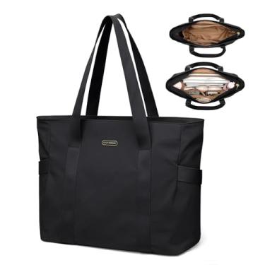 Imagem de GOLF SUPAGS Bolsa Tote para mulheres mala de ombro multifuncional para mulher de 14 polegadas bolsa de toque leve para negócios, escola, viagens, Preto, Talla única