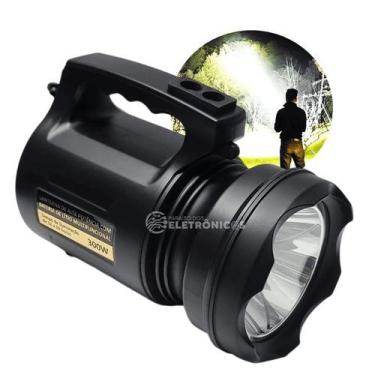Imagem de Lanterna 300W LED Holofote Recarregável com Iluminação Super Forte e D