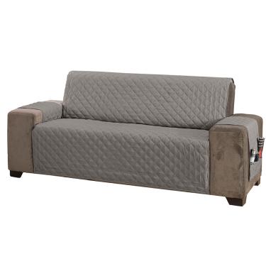 Imagem de Protetor de Sofá King 4 Lugares Classic 100% Poliéster - Cinza