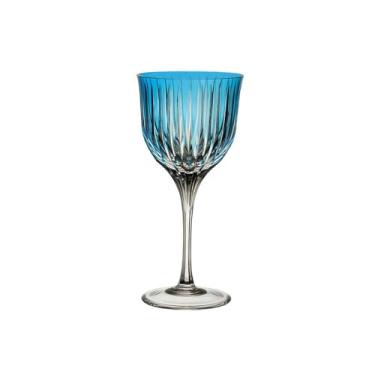 Imagem de Taça para vinho branco em cristal Strauss Overlay 225.103.150 330ml azul claro