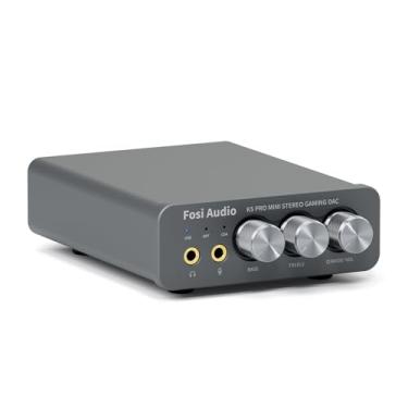 Imagem de Fosi Audio K5 Pro Gaming DAC Amplificador de fone de ouvido Mini Hi-Fi Estéreo Digital Analógico Conversor de Áudio USB Tipo C/Óptico/Coaxial para RCA / 3,5 MM AUX para PS5 / PC/MAC/Computador