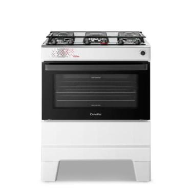 Imagem de Fogão 5 Bocas Esmaltec Ideal Master Limpa Fácil Branco Inox Bivolt - T