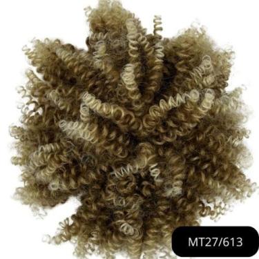 Imagem de Aplique Coque Afro Puff Cacheado Orgânico 30Cm 120Gr - Produto Origina