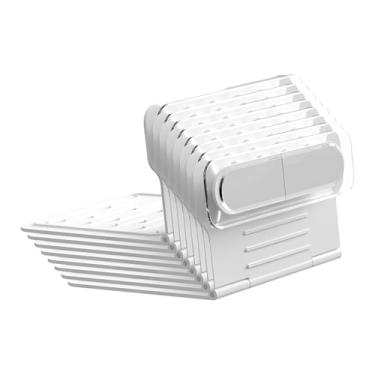 Imagem de DimyFew 8 peças prendedores de lençol de cama prendedores de lençol de colchão de de cama fáceis de instalar clipe transparente compacto e invisível para, 11.4 Cm X 11.8 Cm X