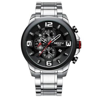 Imagem de Relógio masculino analógico cronógrafo funcional nibosi 2336