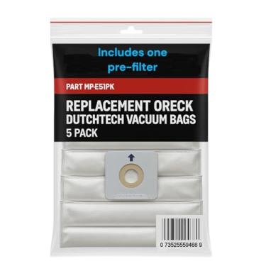 Imagem de MP Maresh Products Sacos de aspirador de pó de substituição ET511PK – Compatível com Oreck Dutchtech séries 1100, 1200, 1300, 1400 – Pacote com 5 com 1 pré-filtro – Filtragem de parede dupla padrão