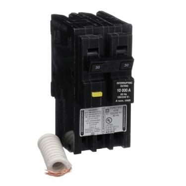 Imagem de Square D by Schneider Electric Square D - Disjuntor Homeline Hom230Gfic, 30 A, 120/240 V, 2 Polos, Gfci, Montagem Plug-In