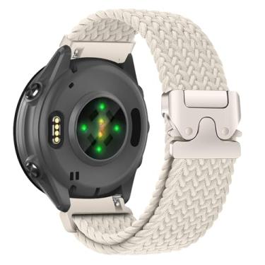 Imagem de Pulseira de relógio trançada de nylon para Garmin Forerunner 570 de 47 mm/Forerunner 265/255, pulseira de fivela segura estilo paraquedas de 22 mm para Garmin Venu 3 de 45 mm/Venu 2/Vivoactive 4