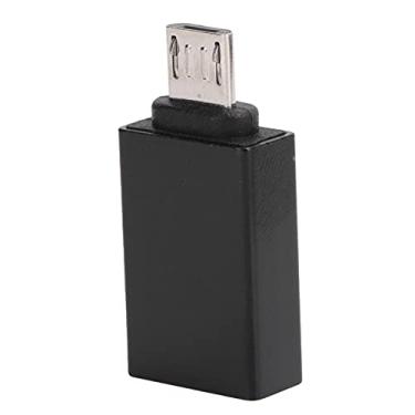 Imagem de Ymiko Adaptador USB para Micro USB, Adaptador OTG Data de Transmissão de Dados de Transmissão de Alumínio Micro OTG Converter Conector para Notebooks, Telefones Celulares, Teclados, Gamepads (Preto)
