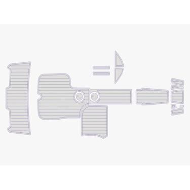 Imagem de outdek Plataforma de natação Mastercraft X-Star PWT Cockpit 2007-2011 6 mm Espuma EVA Faux Teak Marine Floor (cinza sobre roxo)